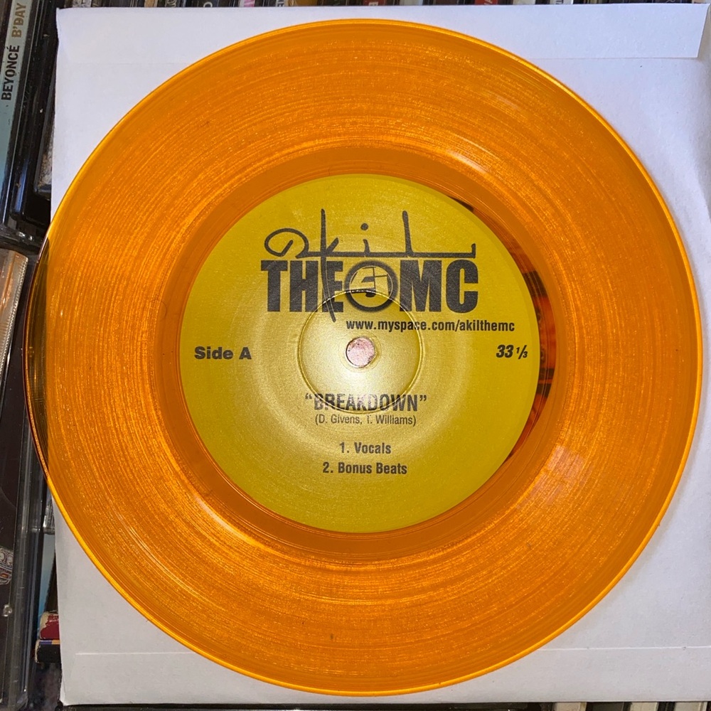Jurassic 5 akil the mc breakdown 7" vinyl L.A. HILL records new 

Orange THE MC